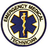 EMS/EMT CIRCLE BLACK/BLUE ON WHITE – EMT