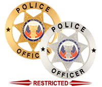 OVAL W/ STAR – SILVER – FUGITIVE ARREST UNIT