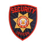 SECURITY – 7 PT STAR – RED ON NAVY – SEC OFFICER