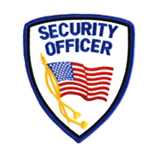SECURITY – US FLAG – BLUE ON WHITE – SEC OFFICER