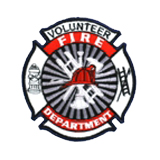 FIRE – SILVER/RED ON WHITE – VOLUNTEER FIRE DEPT