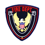 FIRE – EAGLE – GOLD/RED ON BLACK – FIRE DEPT.