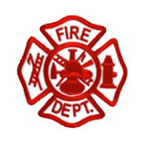 FIRE – MALTESE CROSS – FIRE DEPT – RED/WHITE