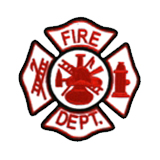FIRE – MALTESE CROSS – FIRE DEPT – RED & BLACK/WHI…