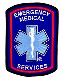 EMS/EMT EMS STAR OF LIFE – WHITE/RED ON BLUE
