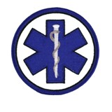 EMS/EMT CIRCLE STAR OF LIFE – BLUE/WHITE