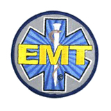 EMS/EMT REFLECTIVE CIRCLE – GOLD/WHITE ON GREY – E…
