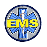 EMS/EMT REFLECTIVE CIRCLE – GOLD/WHITE ON GREY – …