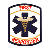 EMS/EMT FIRST RESPONDER – RED/NAVY ON WHITE