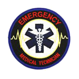 EMS/EMT CIRCLE HEART BEAT – NAVY/RED ON WHITE – EM…