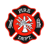 FIRE – MALTESE CROSS – FIRE DEPT – RED/BLACK