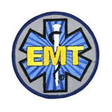 EMS/EMT REFLECTIVE CIRCLE – GOLD/BLACK ON GREY – E…
