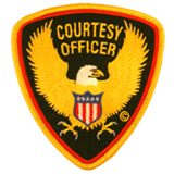 EAGLE W/ FLAG RED & YELLOW TRIM GOLD ON BLACK