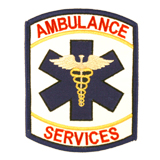EMS/EMT AMBULANCE SERVICES – RED/NAVY ON WHITE
