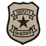 BASIC SHIELD – BLACK ON SILVER – DEPUTY SHERIFF