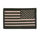 2X4 US FLAG BLACK AND SILVER MILITARY