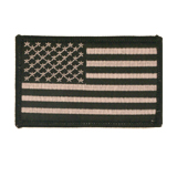 2X4 US FLAG BLACK AND SILVER