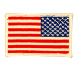 2X4 US FLAG STANDARD WHITE TRIM MILITARY