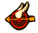 WINGED WHEEL RED LEFT