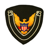SECURITY – EAGLE W/ SCROLL – GOLD/BLACK ON BLACK