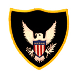 SECURITY – EAGLE W/ SHIELD – WHITE/GOLD ON BLACK