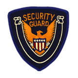 SECURITY – EAGLE W/ SCROLL – GOLD/BLUE ON BLACK – …