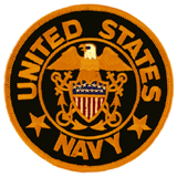 UNITED STATES NAVY GOLD ON BLACK CIRCLE