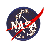 UNITED STATES NASA WHITE ON BLUE CIRCLE