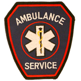 EMS/EMT AMBULANCE SERVICE – WHITE/RED ON NAVY