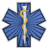 3″ REFLECTIVE STAR OF LIFE – BLUE/GOLD/WHITE