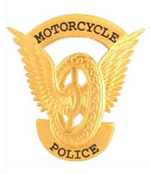 MOTORCYCLE OFFICER WING AND WHEEL HELMET