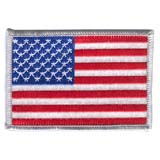 2X4 US FLAG STANDARD SILVER TRIM