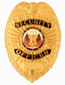 TEARDROP SECURITY OFFICER BLACK ENAMEL – GOLD