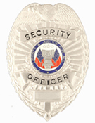 TEARDROP SECURITY OFFICER BLACK ENAMEL – SILVER