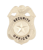 SECURITY OFFICER EAGLE SHIELD W STAR- SILVER