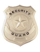 BASIC SHIELD SECURITY GUARD SHIELD W STAR- SILVER