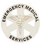 EMERGENCY MEDICAL SERVICES CIRCLE CADUCEUS- SILVER