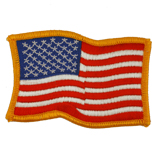 2X4 US FLAG STANDARD GOLD WAVY DESIGN