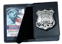 DUTY LEATHER FLIP OUT BADGE CASE SINGLE ID WINDO