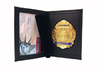 DRESS RECESSED LEATHER BADGE & ID CASE