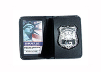 DUTY LEATHER BOOK STYLE ID & BADGE CASE
