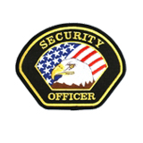 SECURITY – EAGLE HEAD ON FLAG – GOLD/BLACK – SEC …