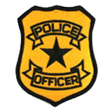 BASIC SHIELD – BLACK ON GOLD – POLICE OFFICER