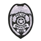 EAGLE W/ BRAIDS – SILVER/BLACK – POLICE OFFICER