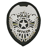 EAGLE W/ RAYS – SILVER/BLACK – POLICE OFFICER