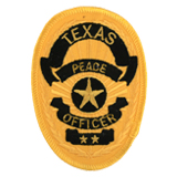 OVAL – BLACK ON GOLD – TEXAS PEACE OFFICER