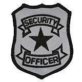 BASIC SHIELD – BLACK ON SILVER – SECURITY OFFICER