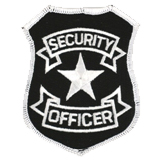 BASIC SHIELD – WHITE ON BLACK – SECURITY OFFICER