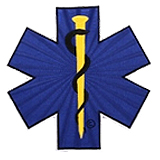 3″ STAR OF LIFE – BLUE/BLACK/GOLD