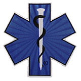 3″ STAR OF LIFE – BLUE/BLACK/SILVER